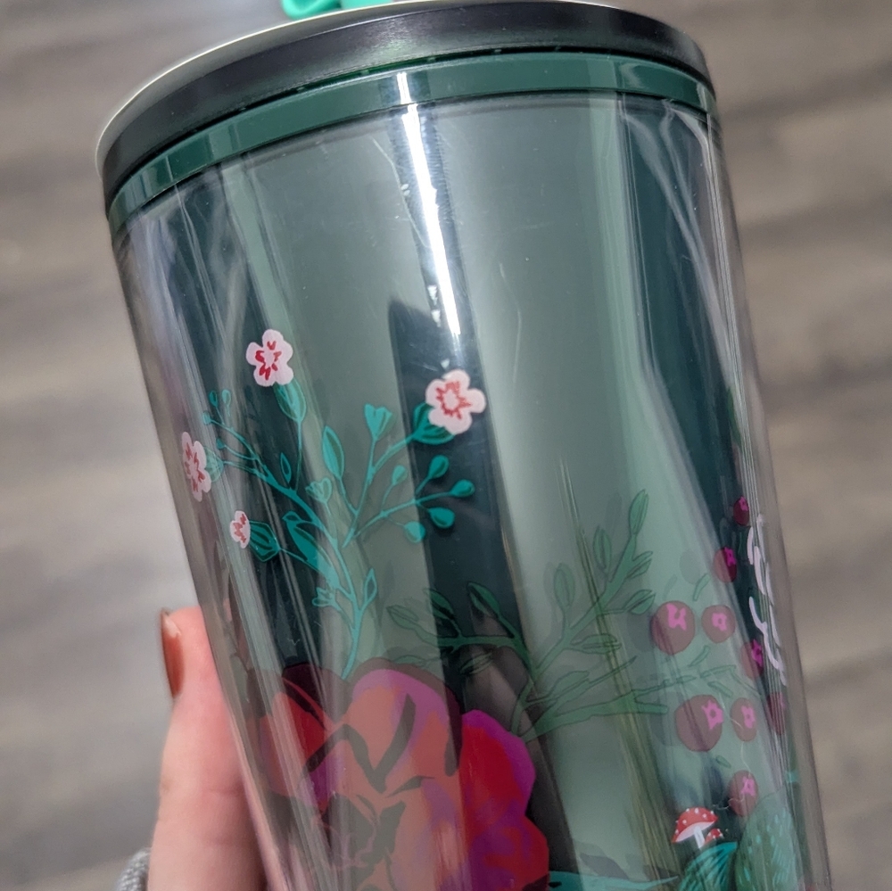 Starbucks Holiday 2022 Poinsettia Tumbler with Silicone Straw Topper - Picture 5 of 8